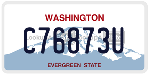 C76873U  license plate in WA