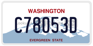 C78053D  license plate in WA