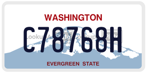 C78768H  license plate in WA