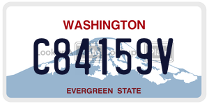 C84159V  license plate in WA