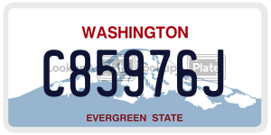 C85976J  license plate in WA