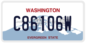 C86106W  license plate in WA