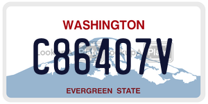 C86407V  license plate in WA