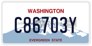C86703Y  license plate in WA