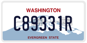 C89331R license plate in Washington