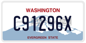C91296X license plate in Washington