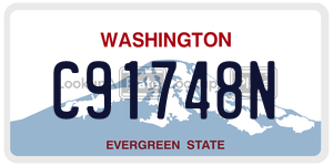 C91748N  license plate in WA
