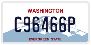 C96466P license plate in Washington