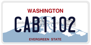 CAB1102  license plate in WA