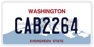 CAB2264  license plate in WA