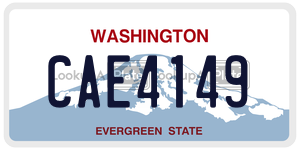 CAE4149  license plate in WA