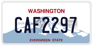 CAF2297 license plate in Washington
