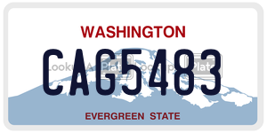 CAG5483  license plate in WA
