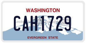 CAH1729  license plate in WA