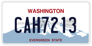 CAH7213  license plate in WA