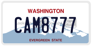 CAM8777  license plate in WA