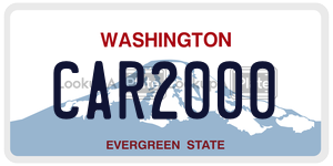 CAR2000 license plate in Washington