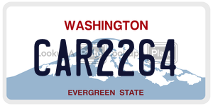 CAR2264  license plate in WA