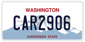 CAR2906 license plate in Washington