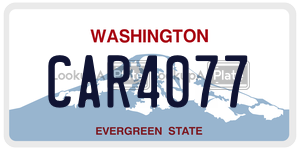 CAR4077 license plate in Washington