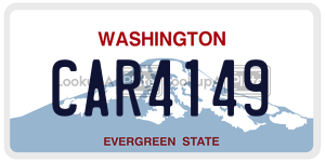 CAR4149  license plate in WA