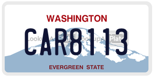CAR8113  license plate in WA