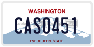 CAS0451 license plate in Washington