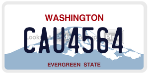 CAU4564  license plate in WA