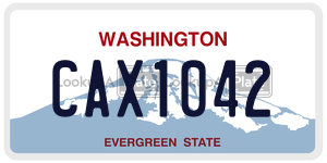 CAX1042 license plate in Washington
