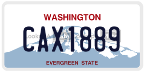 CAX1889 license plate in Washington