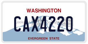 CAX4220  license plate in WA
