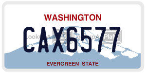 CAX6577  license plate in WA