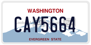 CAY5664 license plate in Washington