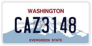 CAZ3148 license plate in Washington