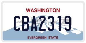 CBA2319  license plate in WA