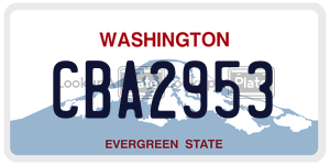 CBA2953  license plate in WA