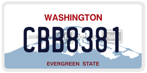 CBB8381 license plate in Washington