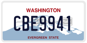 CBE9941 license plate in Washington