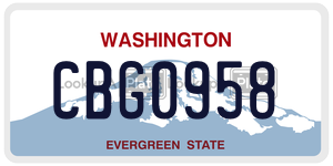 CBG0958  license plate in WA