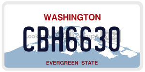 CBH6630 license plate in Washington