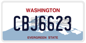 CBJ6623  license plate in WA