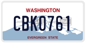 CBK0761 license plate in Washington