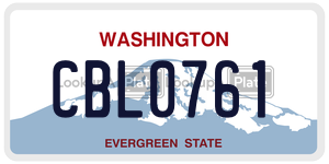 CBL0761 license plate in Washington