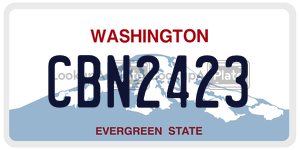 CBN2423 license plate in Washington