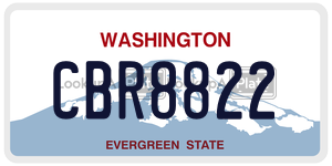 CBR8822 license plate in Washington