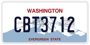 CBT3712  license plate in WA