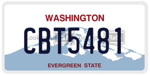 CBT5481  license plate in WA