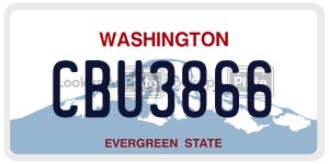 CBU3866  license plate in WA