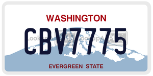 CBV7775  license plate in WA