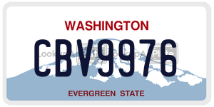 CBV9976 license plate in Washington